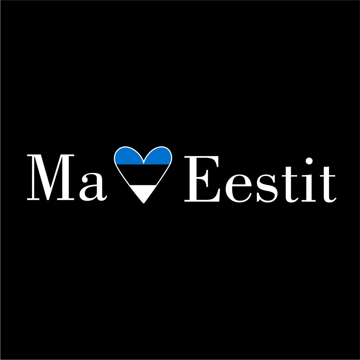 Must unisex T-särk "Ma armastan Eestit"