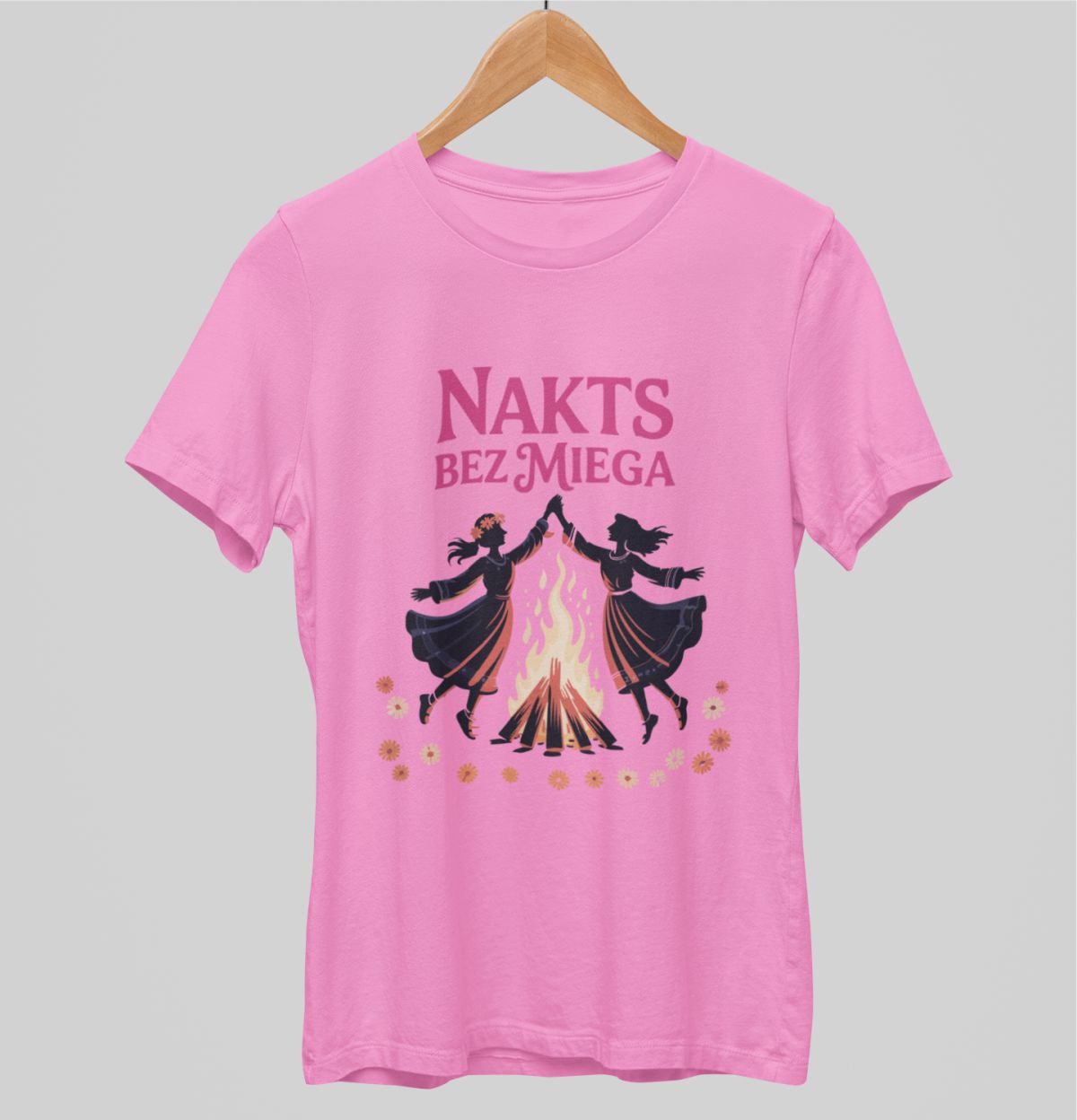 Rozā UNISEX krekli "Nakts bez miega"