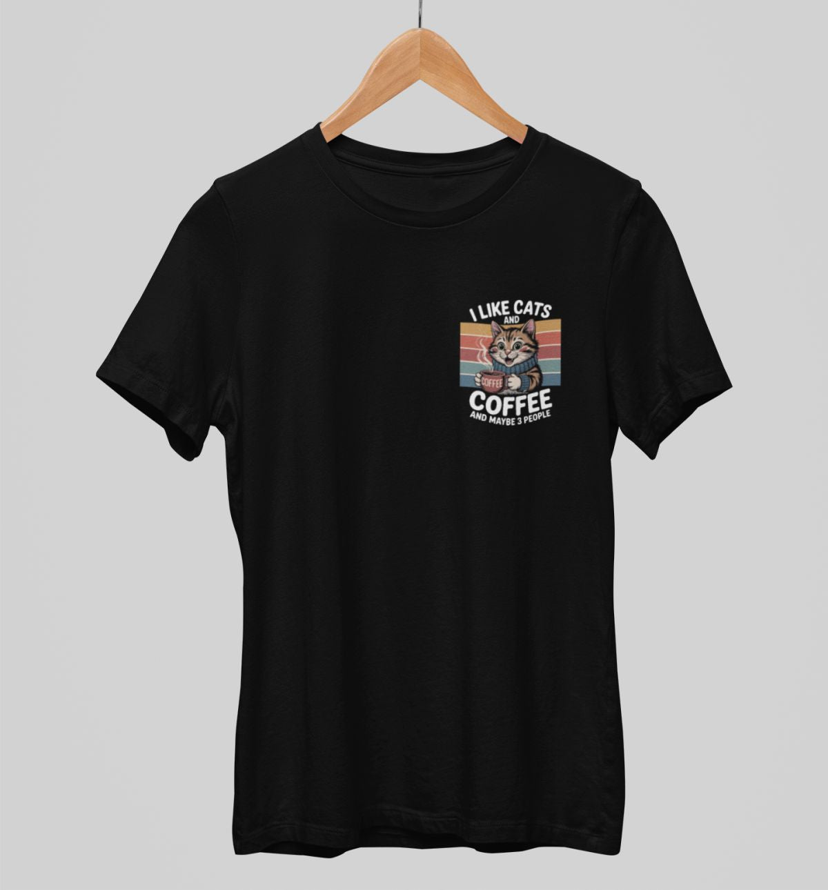 Svart UNISEX T-shirt Three People