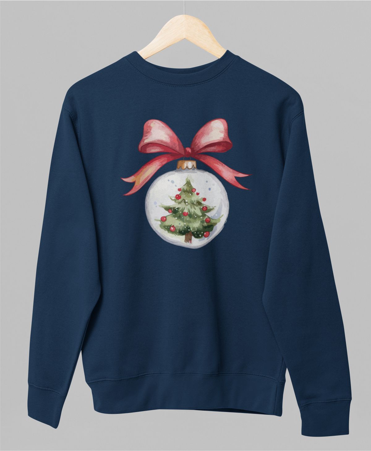 Sinine UNISEX pusaer ilma kapuutsita "Jõuluehe"