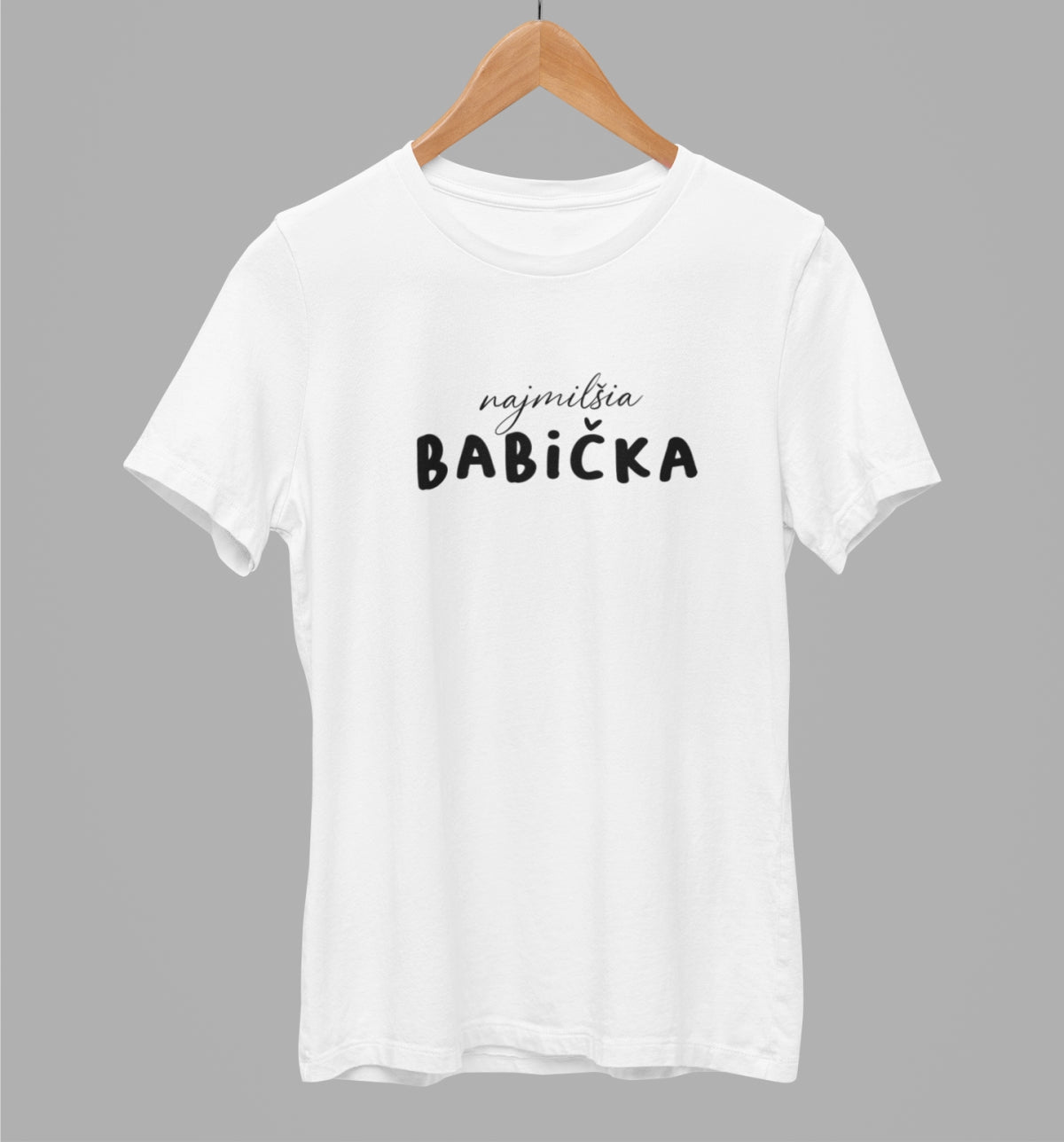 White unisex t-shirt "Najmilšia babička"