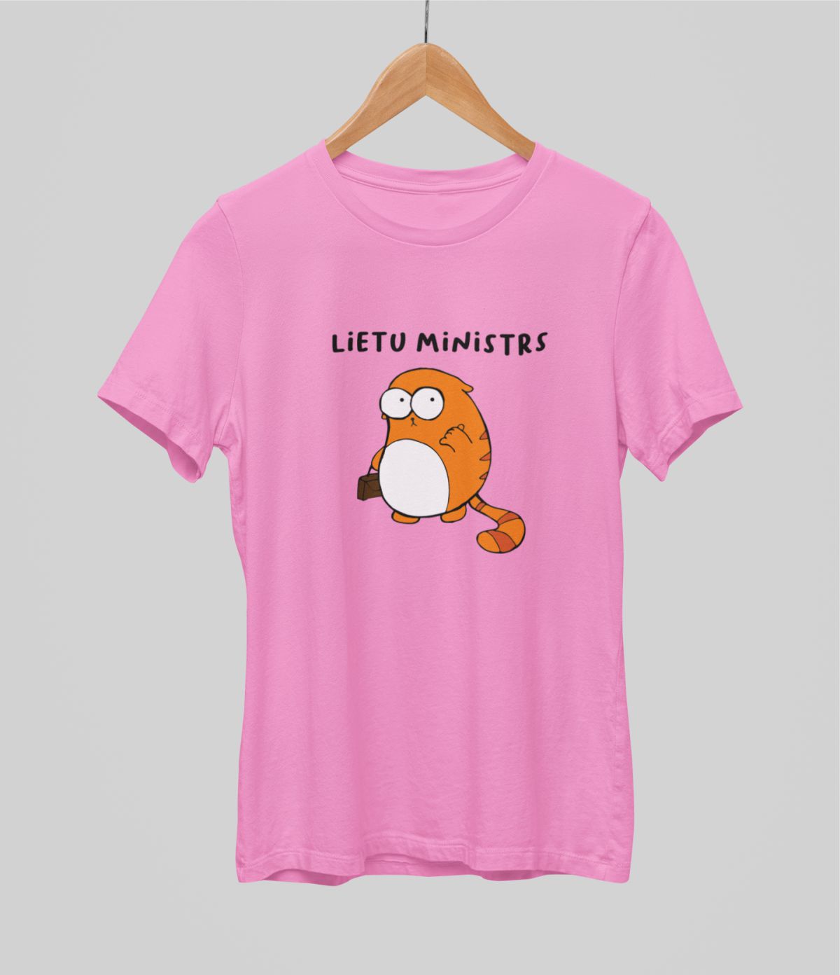 Rozā UNISEX krekli "Lietu ministrs"