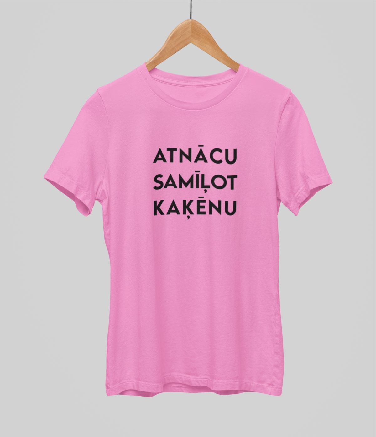 Rozā UNISEX krekli "Atnācu samīļot kaķēnu"