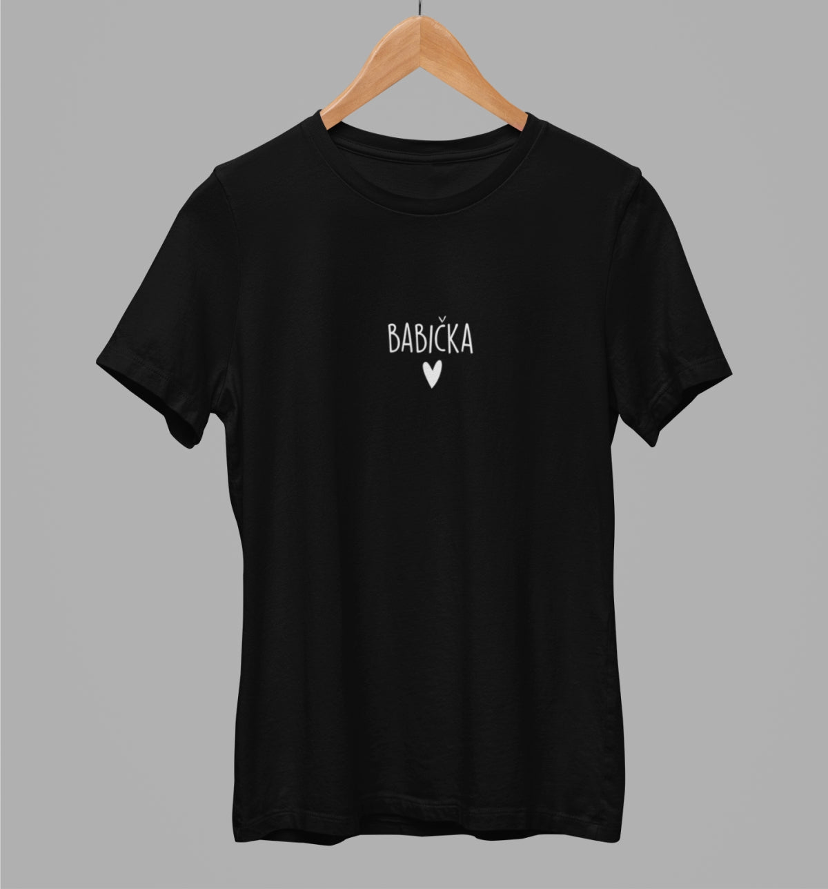 Black unisex t-shirt "Babička"