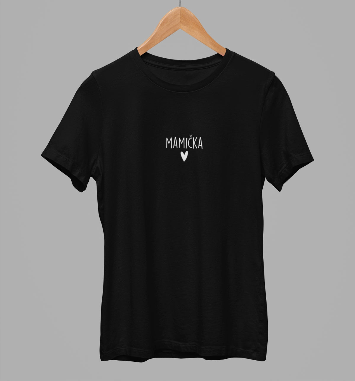 Black unisex t-shirt "Mamička"