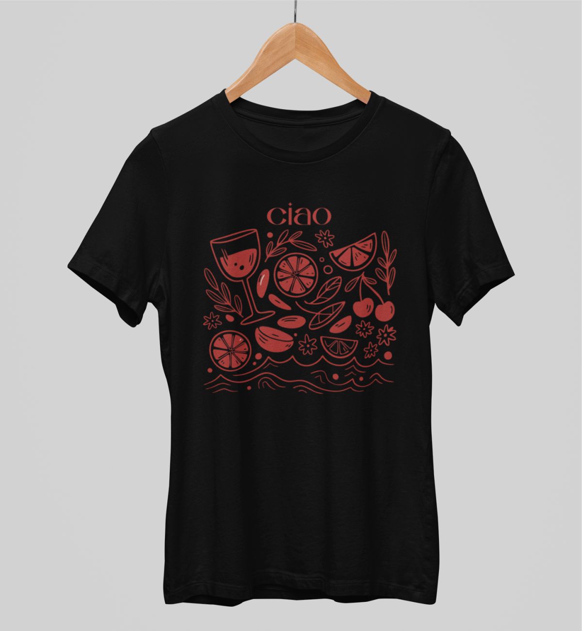 Svart UNISEX T-shirt Ciao