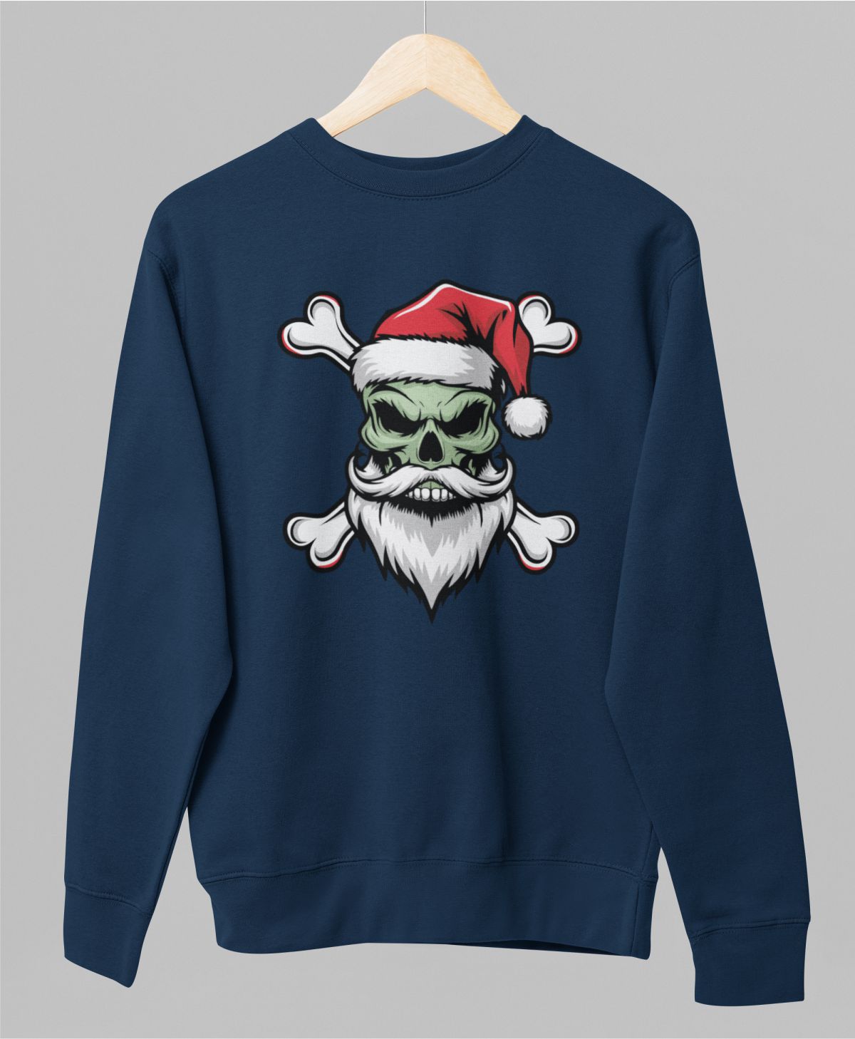 Sinine UNISEX pusaer ilma kapuutsita "Jõulukolju"