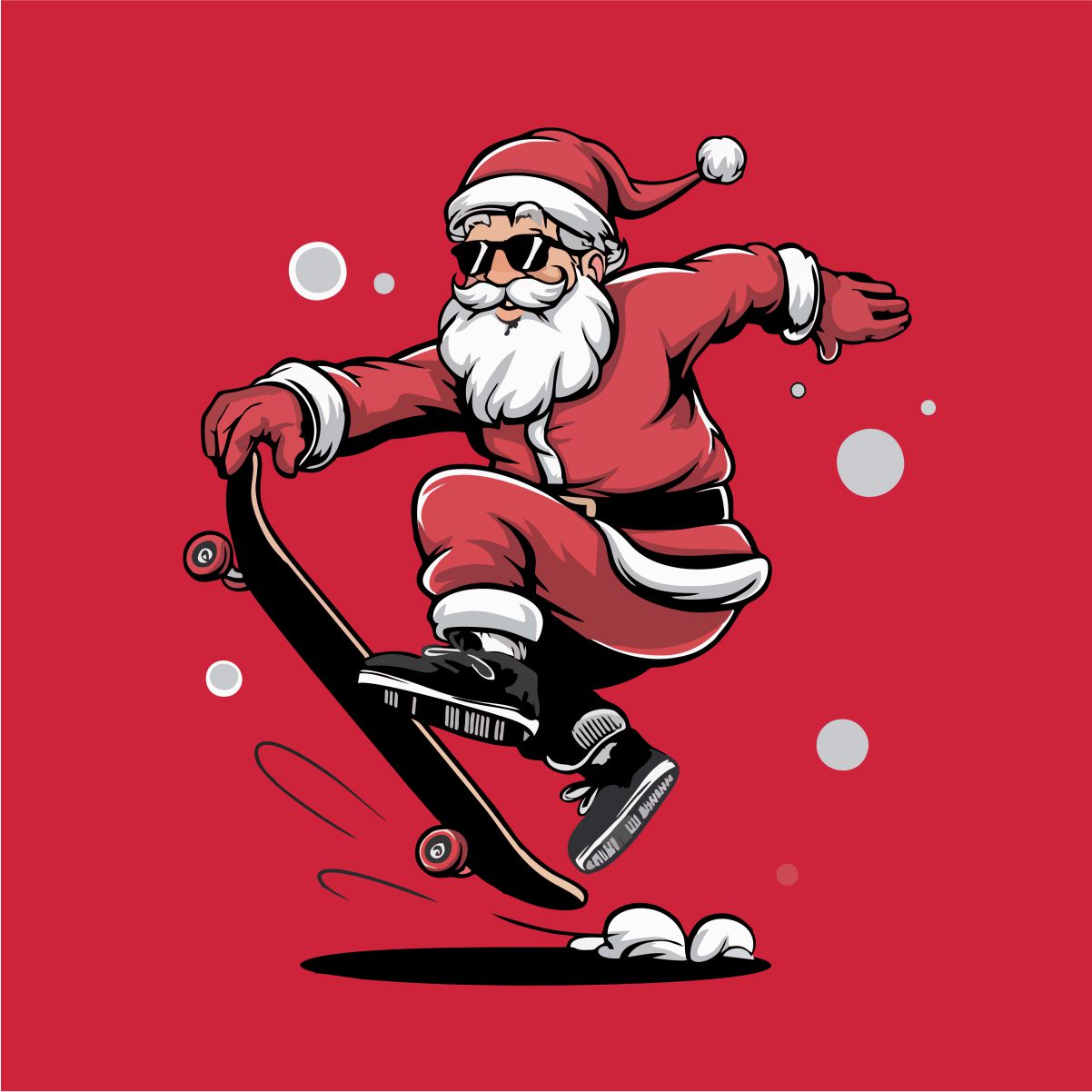 Czerwona UNISEX bluza "Lecimy po prezenty"