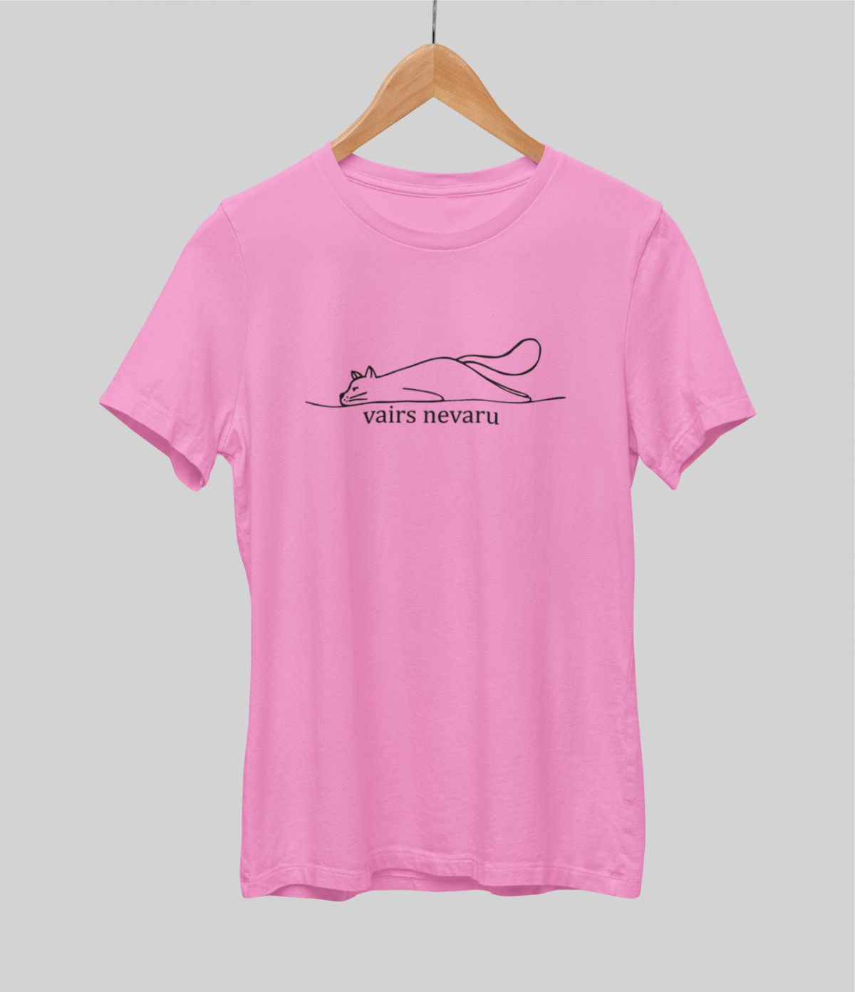 Rozā UNISEX krekli "Vairs nevaru"