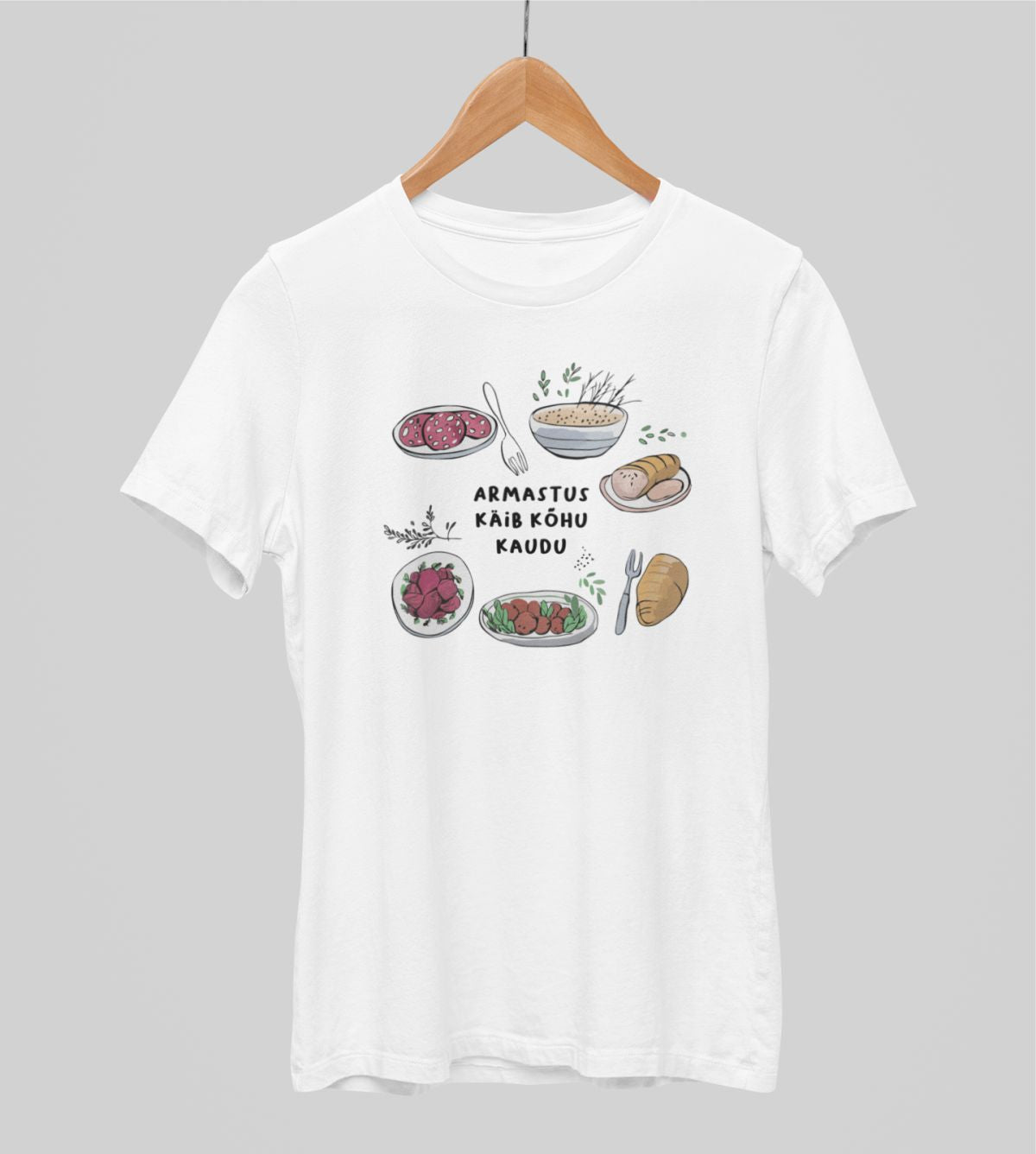 Valged UNISEX T-särgid "Armastus"