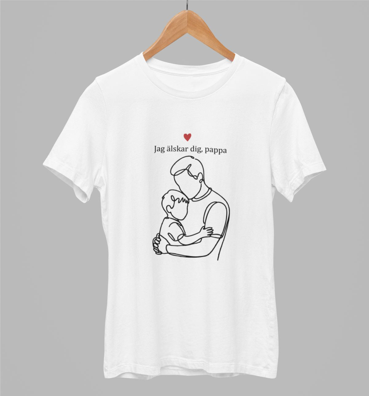 Vit UNISEX T-shirt “Jag älskar dig”