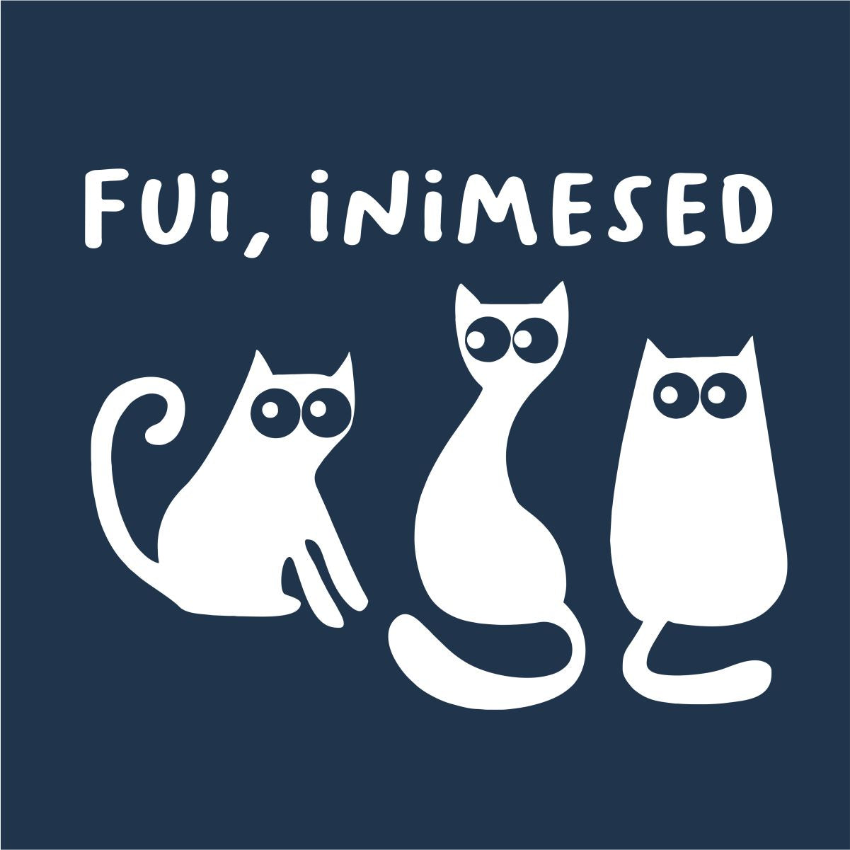 Sinine UNISEX dressipluus ilma kapuutsita "Fui, inimesed"