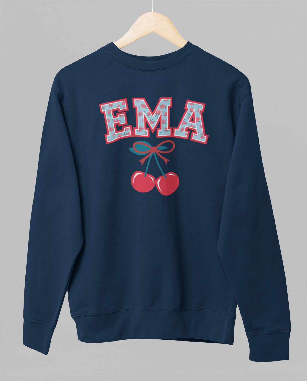 Sinine UNISEX dressipluus ilma kapuutsita "Stiilne ema"