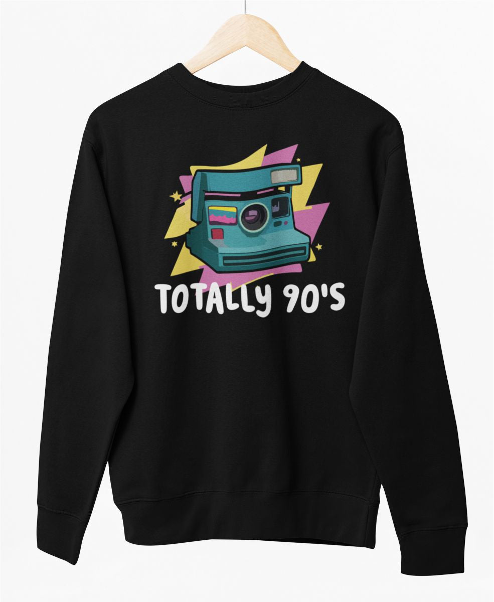 Must UNISEX dressipluus ilma kapuutsita "Totally 90's"