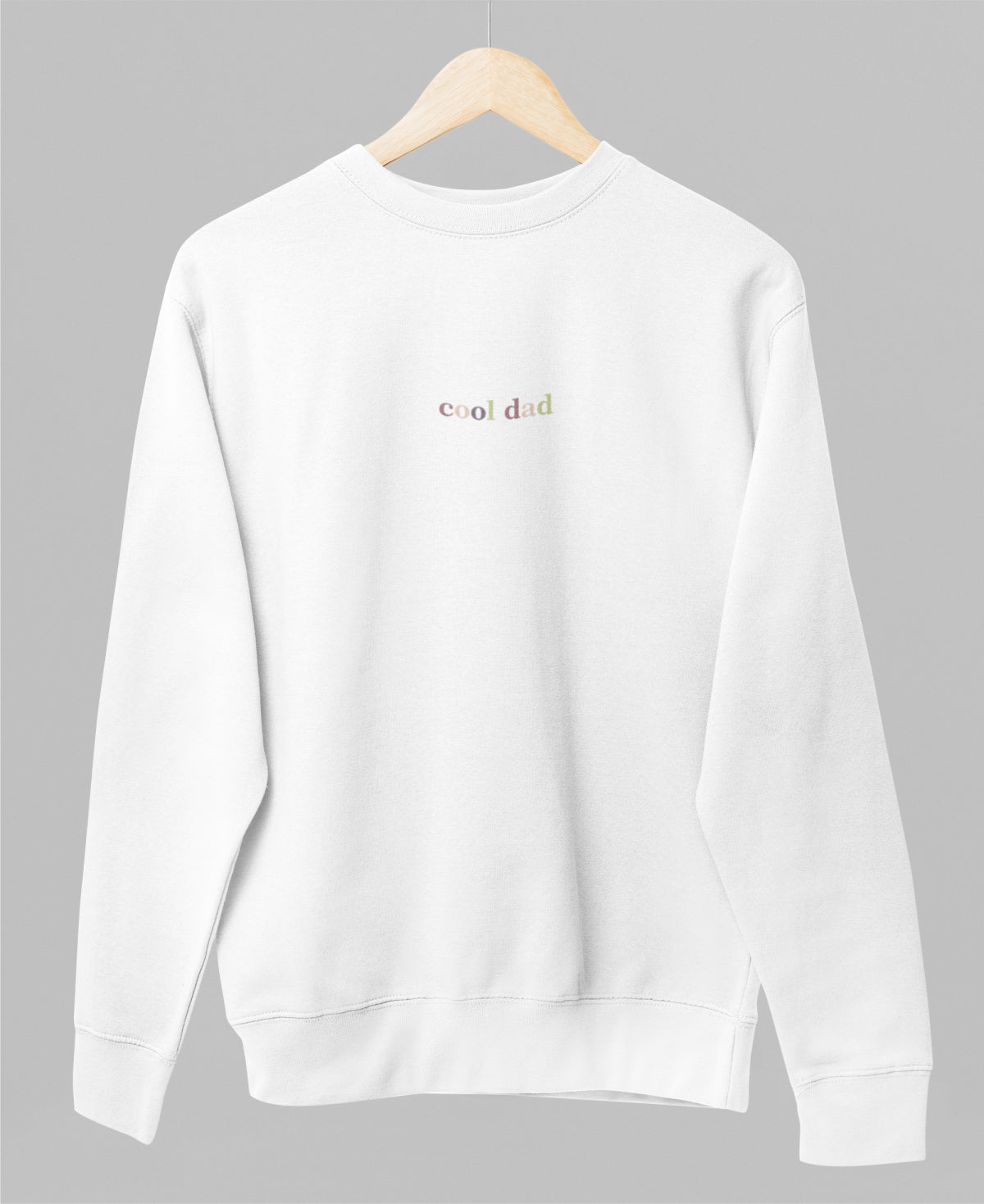 White unisex sweatshirt "Cool dad"
