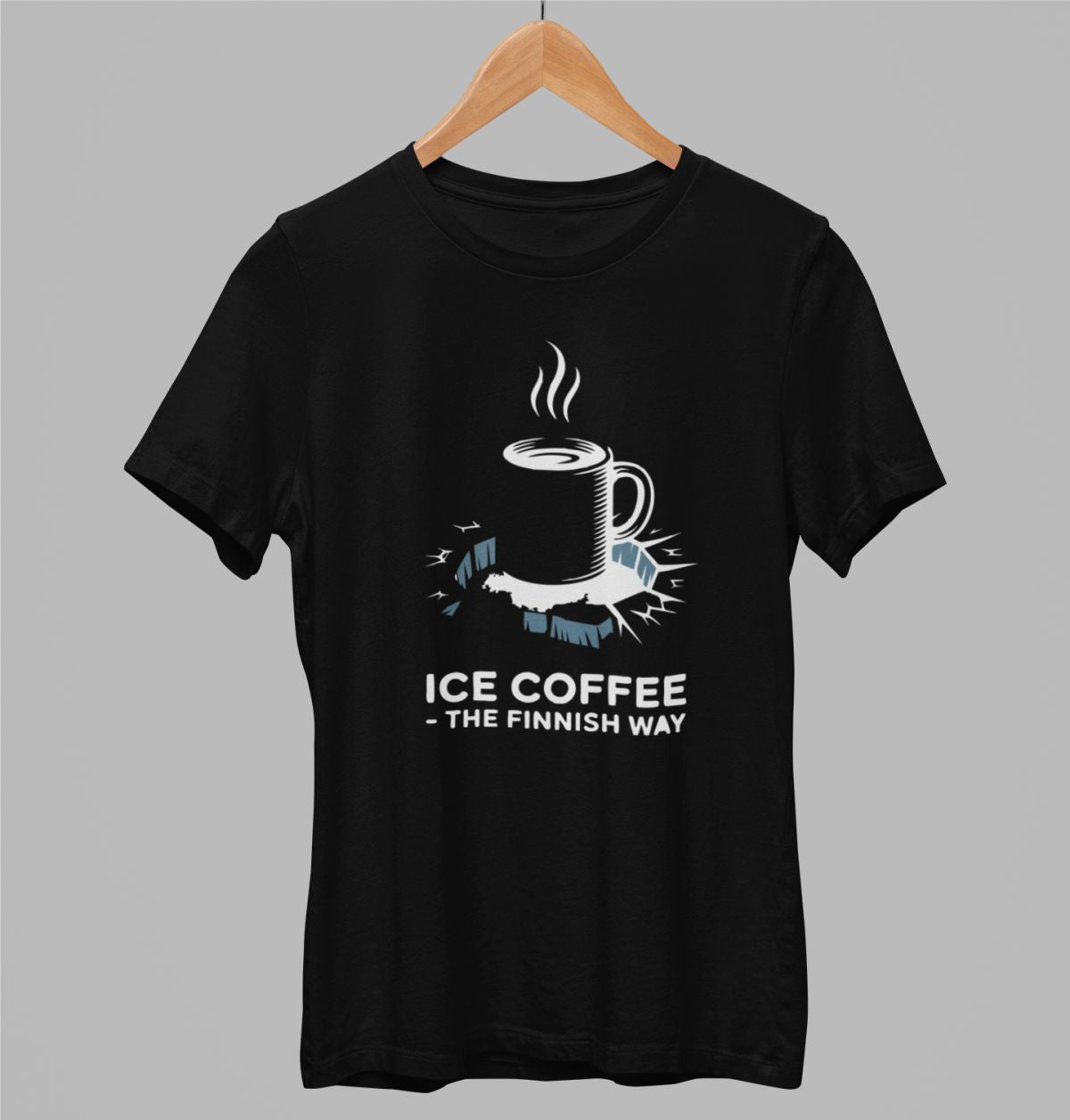 Mustat unisex T-paidat "Ice coffee"