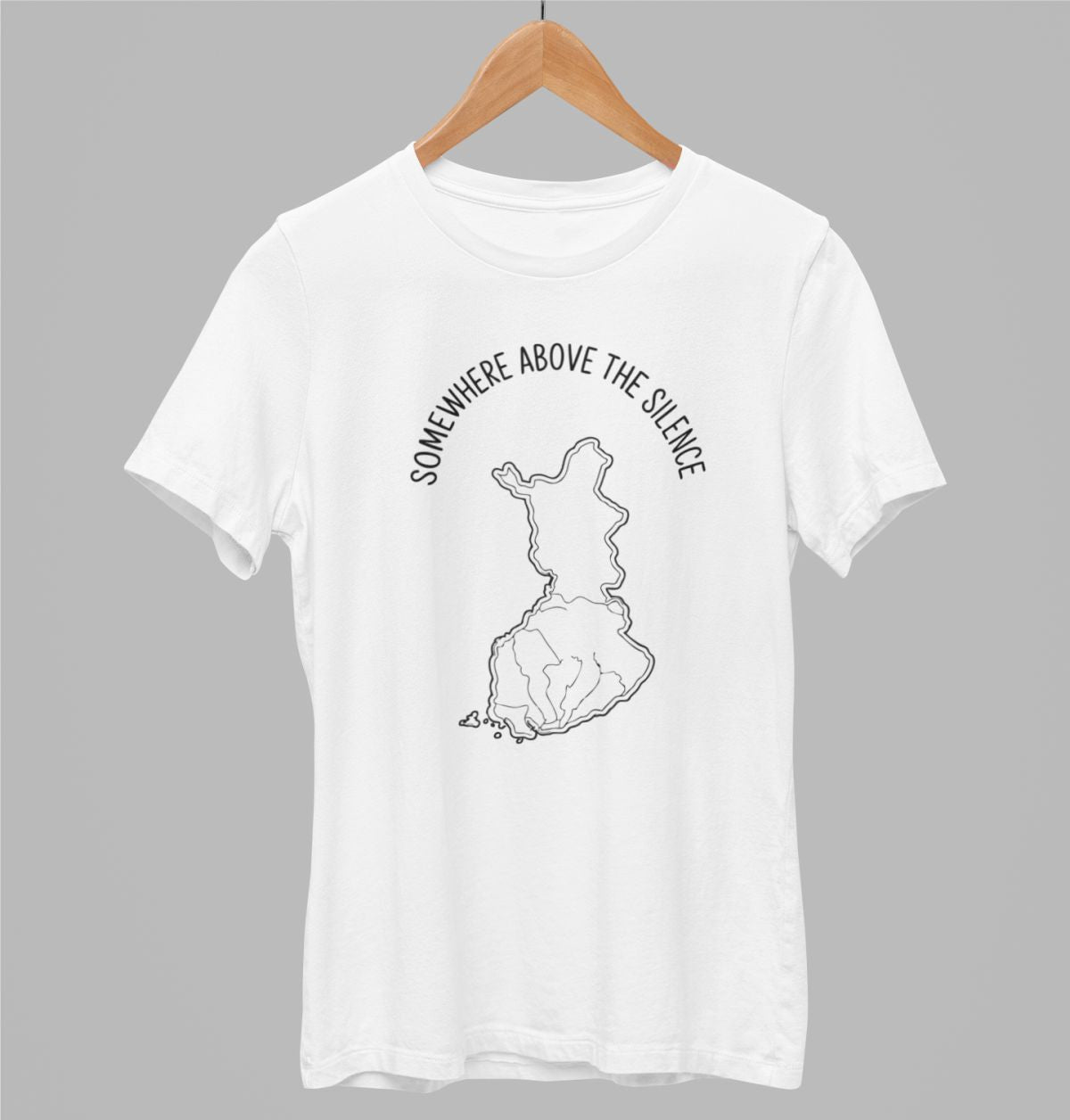 Valkoiset unisex T-paidat "Silence"