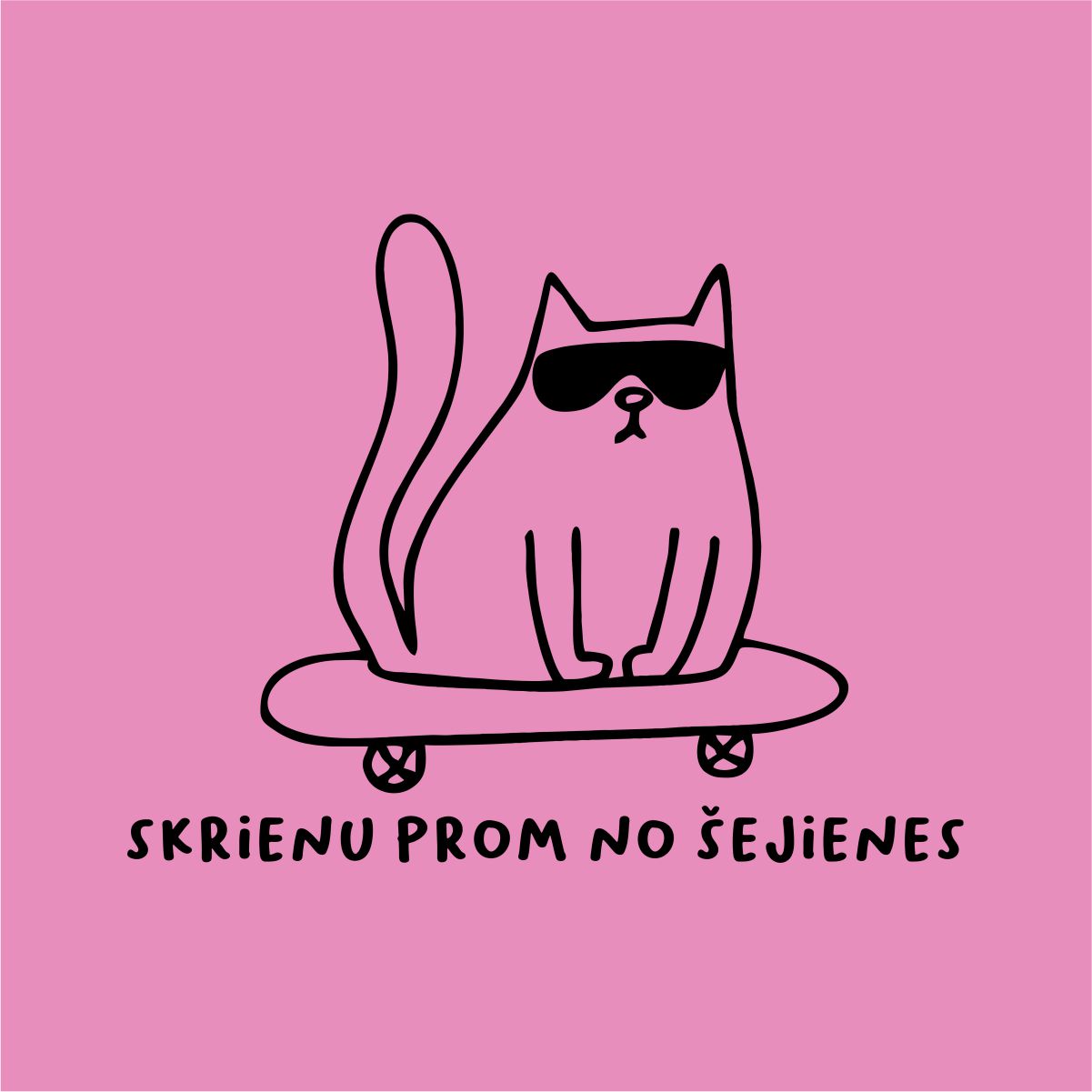 Rozā UNISEX krekli "Skrienu prom no šejienes"