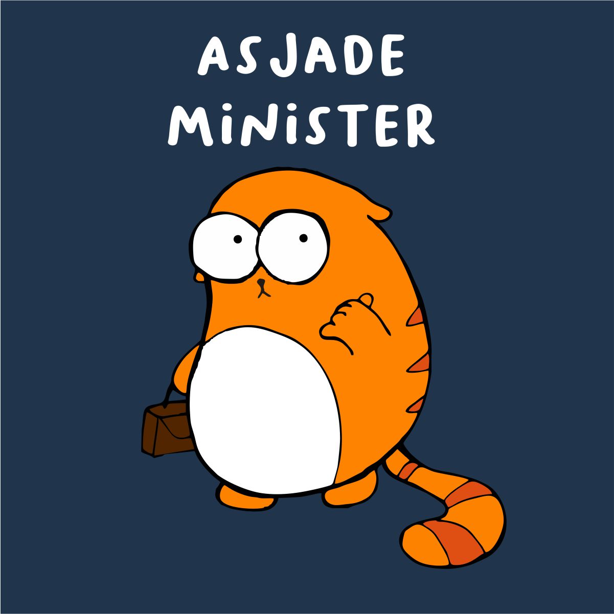 Sinine UNISEX dressipluus ilma kapuutsita "Asjade minister"