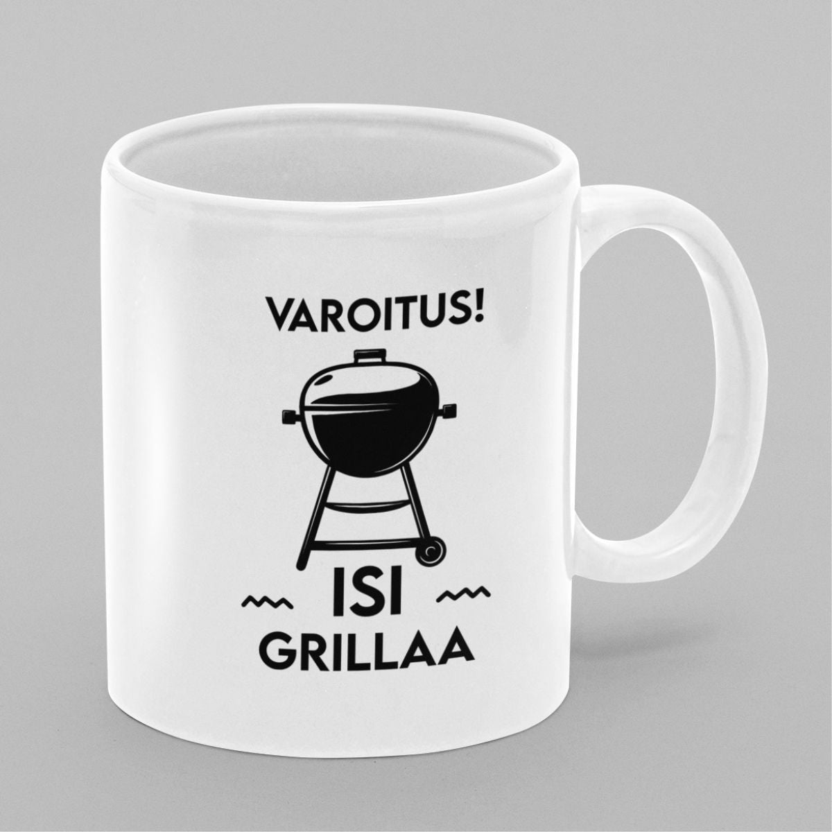 Muki "Varoitus! Isi grillaa"