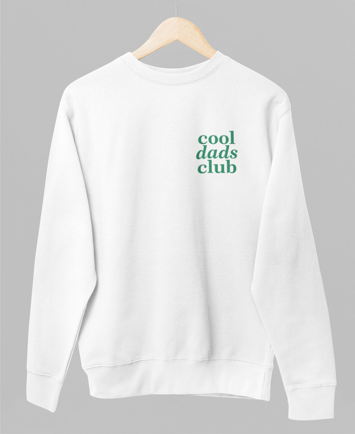 White unisex sweatshirt "Cool dads club"