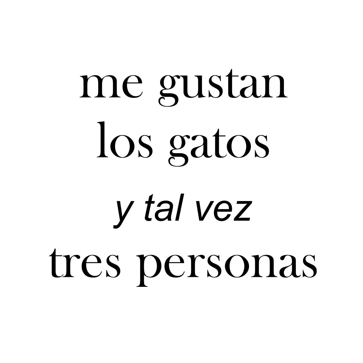 White Unisex T-shirt Me gustan los gatos