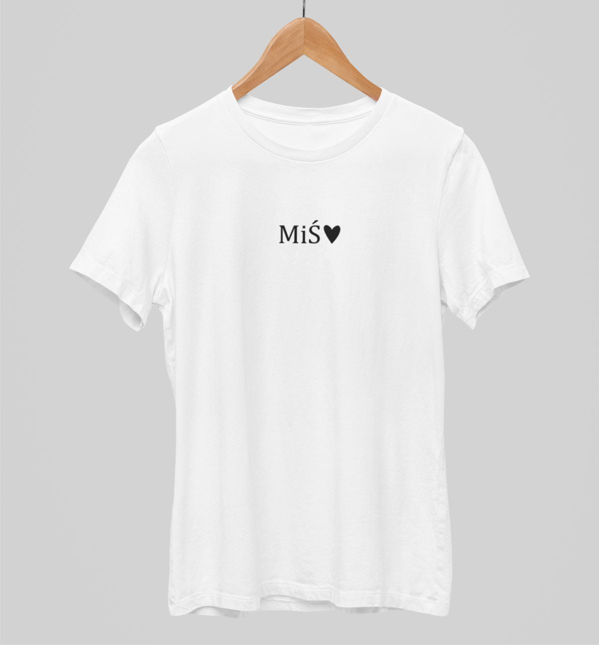 Weiße UNISEX T-Shirts MIŚ
