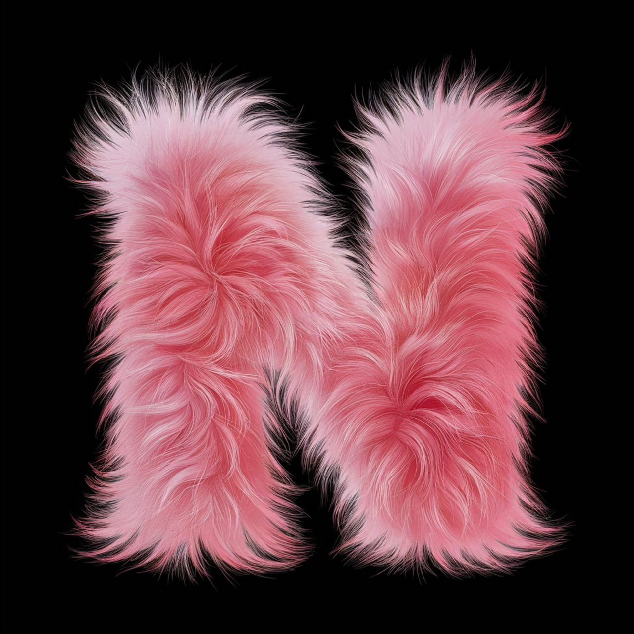 Schwarzes UNISEX T-Shirt "N Buchstabe"