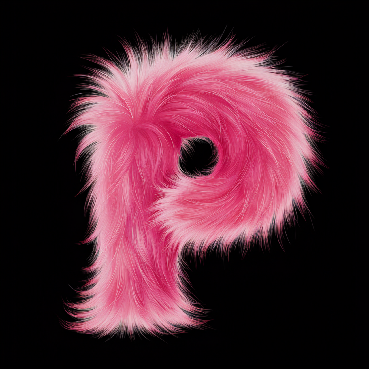 Schwarzes UNISEX T-Shirt "P Buchstabe"