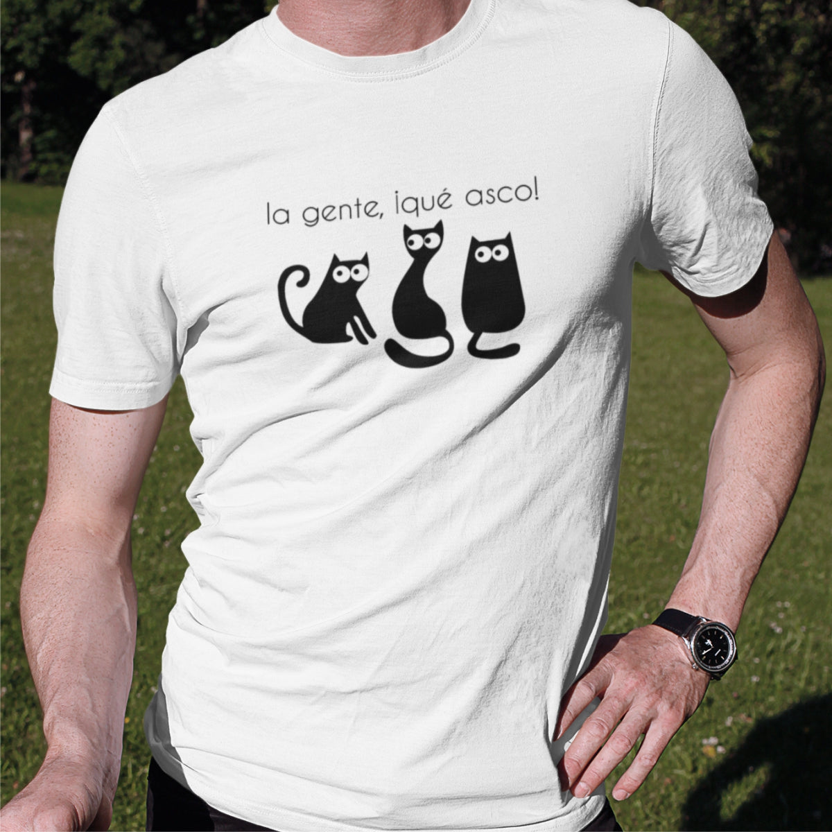 Biele UNISEX tričko „La gente“