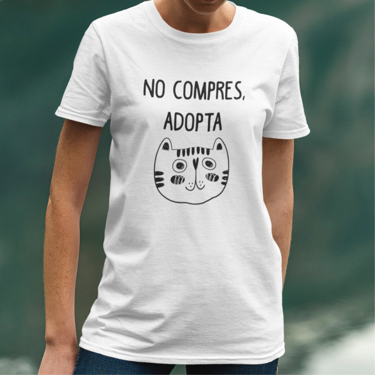 White Unisex T-shirt No compres