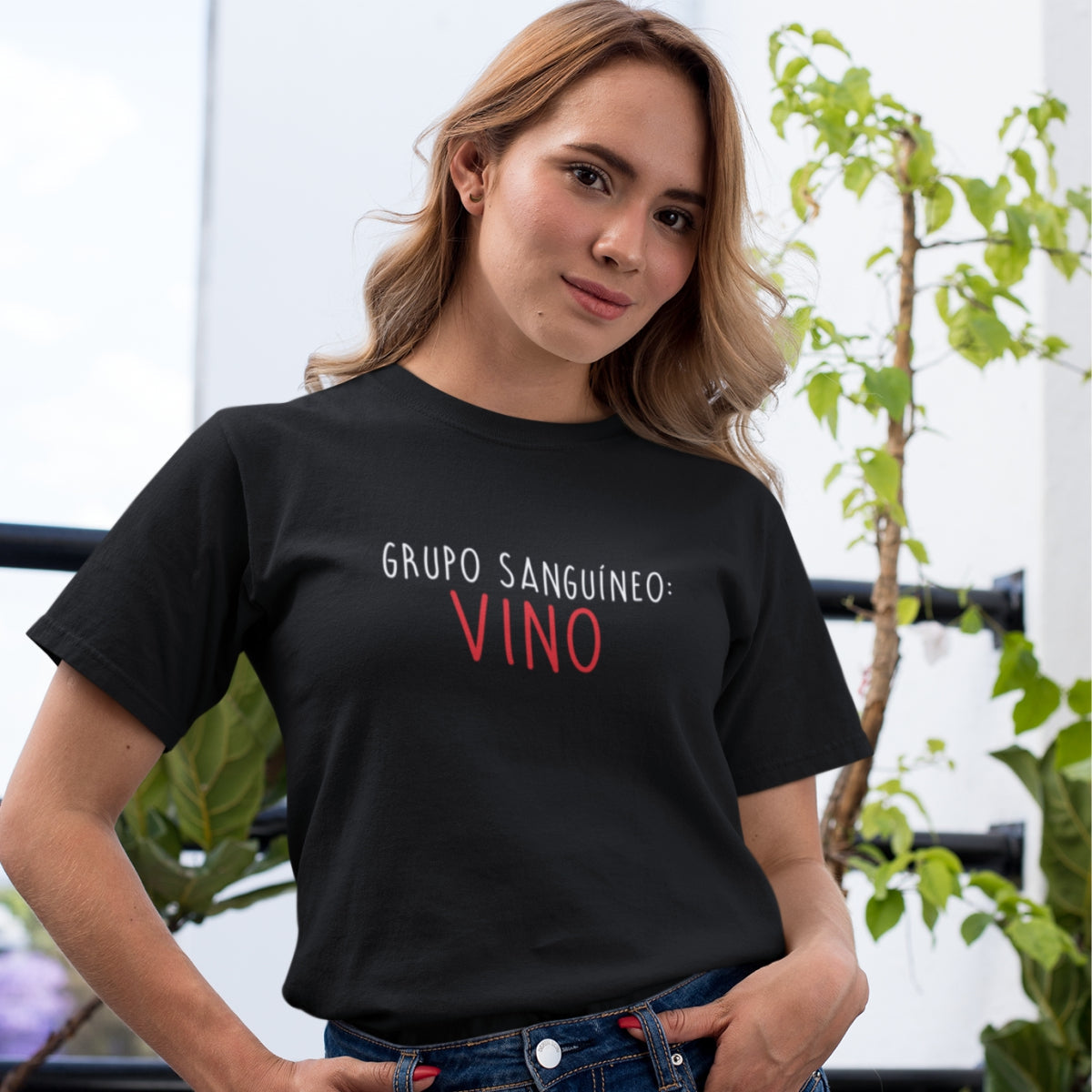 Čierne UNISEX tričko „Grupo sanguíneo“