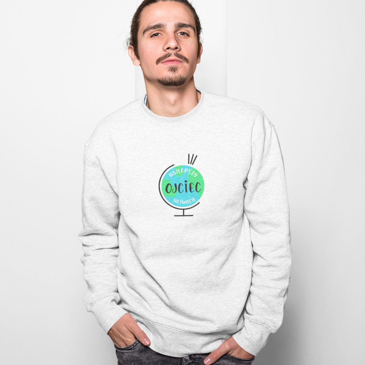 Bluza biała Najlepszy ojciec na świecie