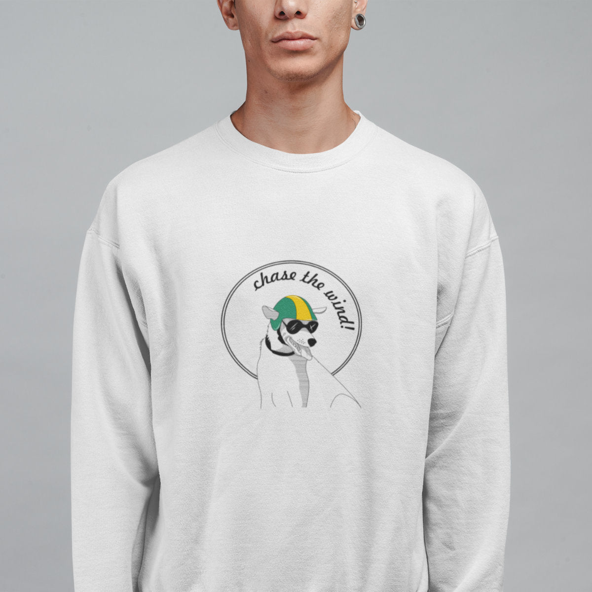 Biała bluza Chase the wind