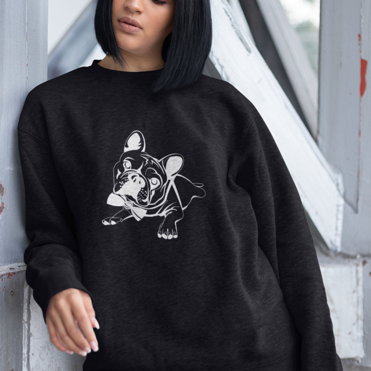 Bluza czarna buldog francuski