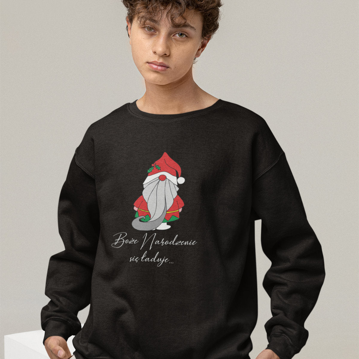 UNISEX Czarna bluza Boże Narodzenie się ładuje