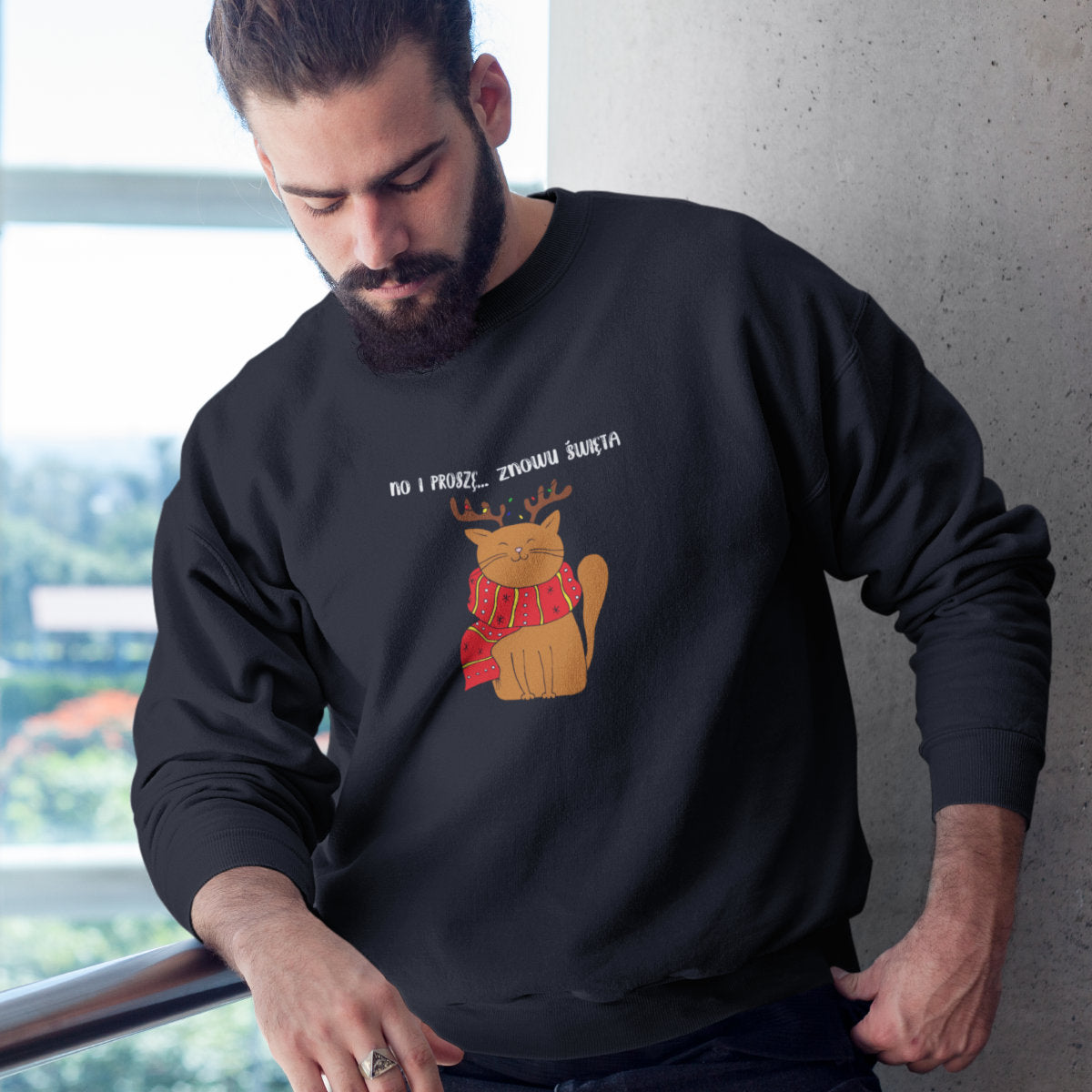 UNISEX Czarna bluza No i proszę...