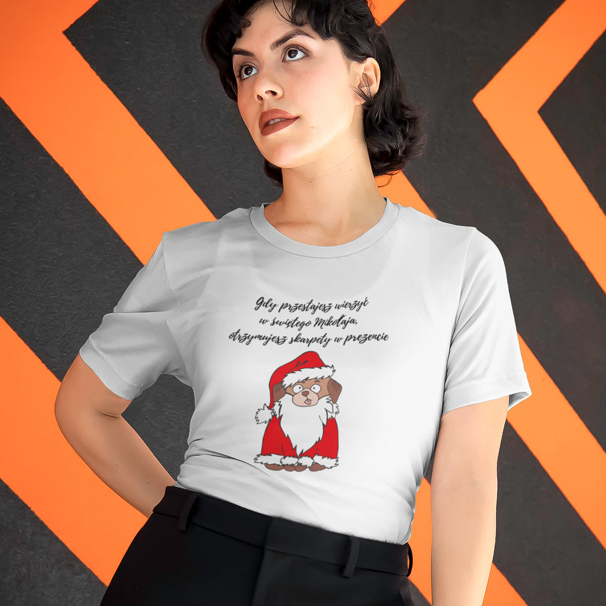 Biały UNISEX T-shirt Gdy przestajesz wierzyć w Świętego Mikołaja