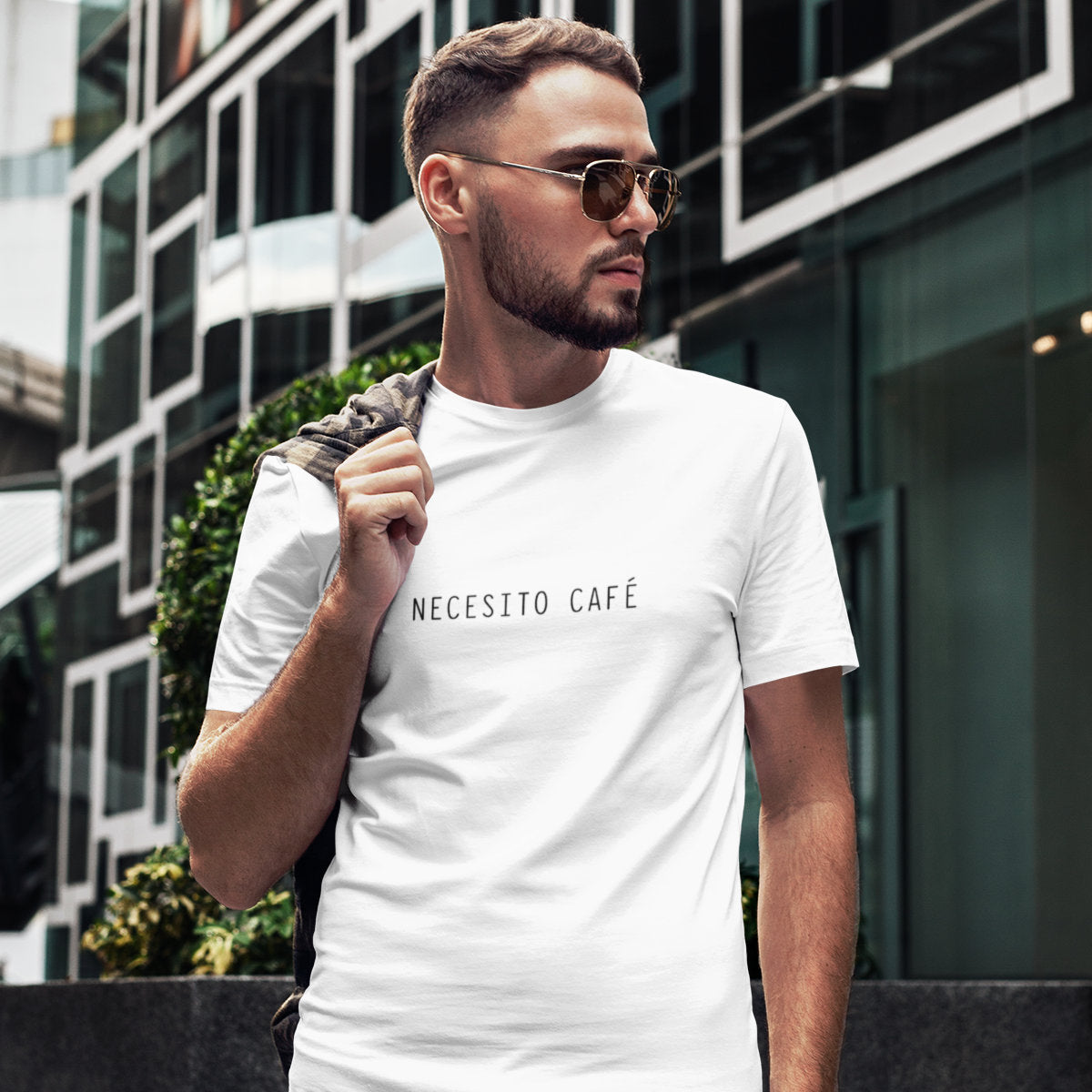 White T-shirt I need coffee