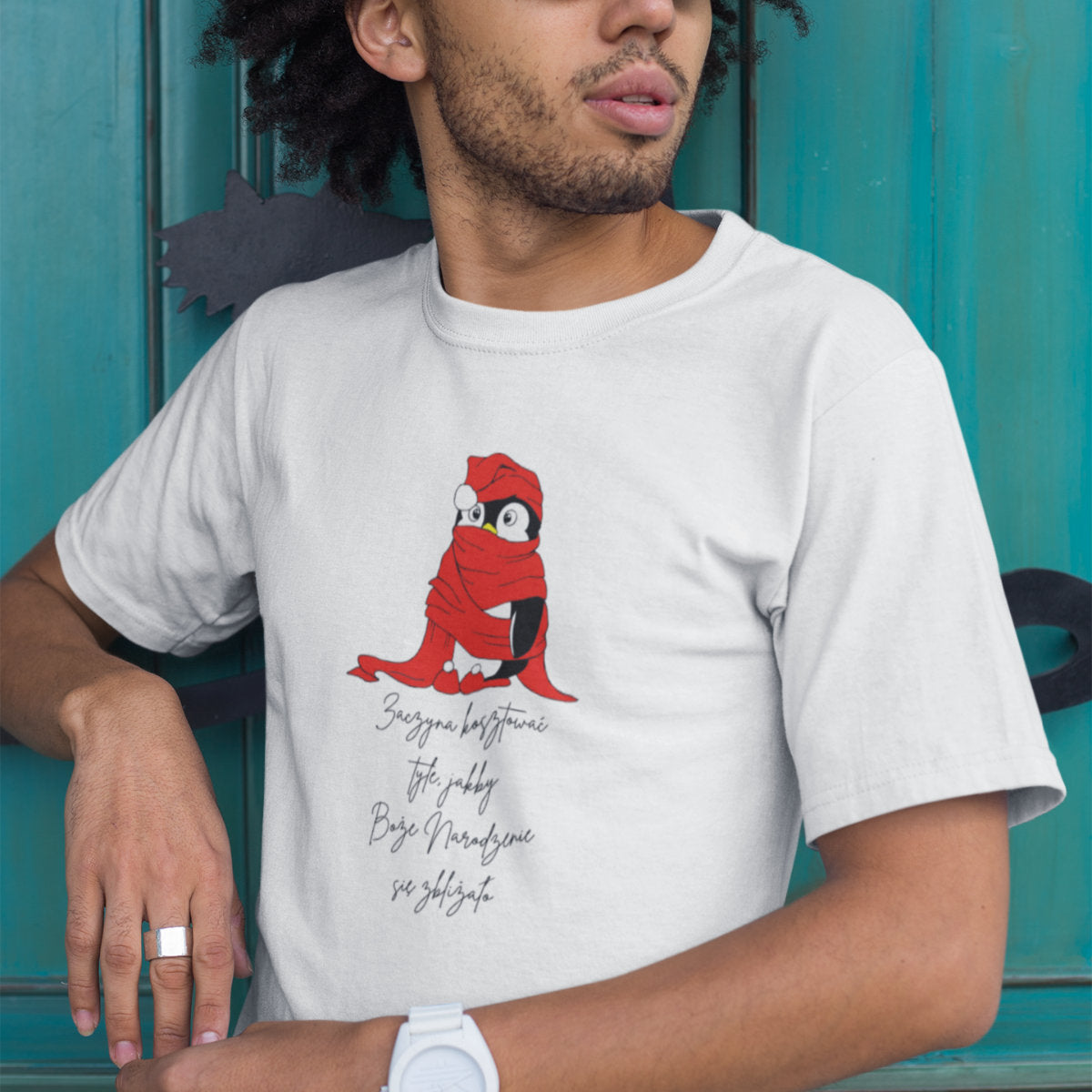 Biały UNISEX T-shirt Zaczyna kosztować tyle