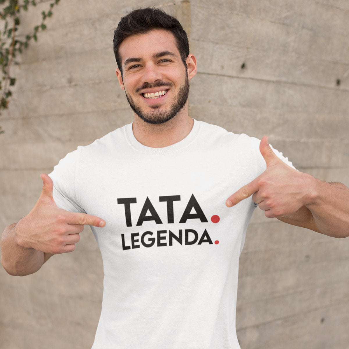 Biały UNISEX T-shirt Tata. Legenda.