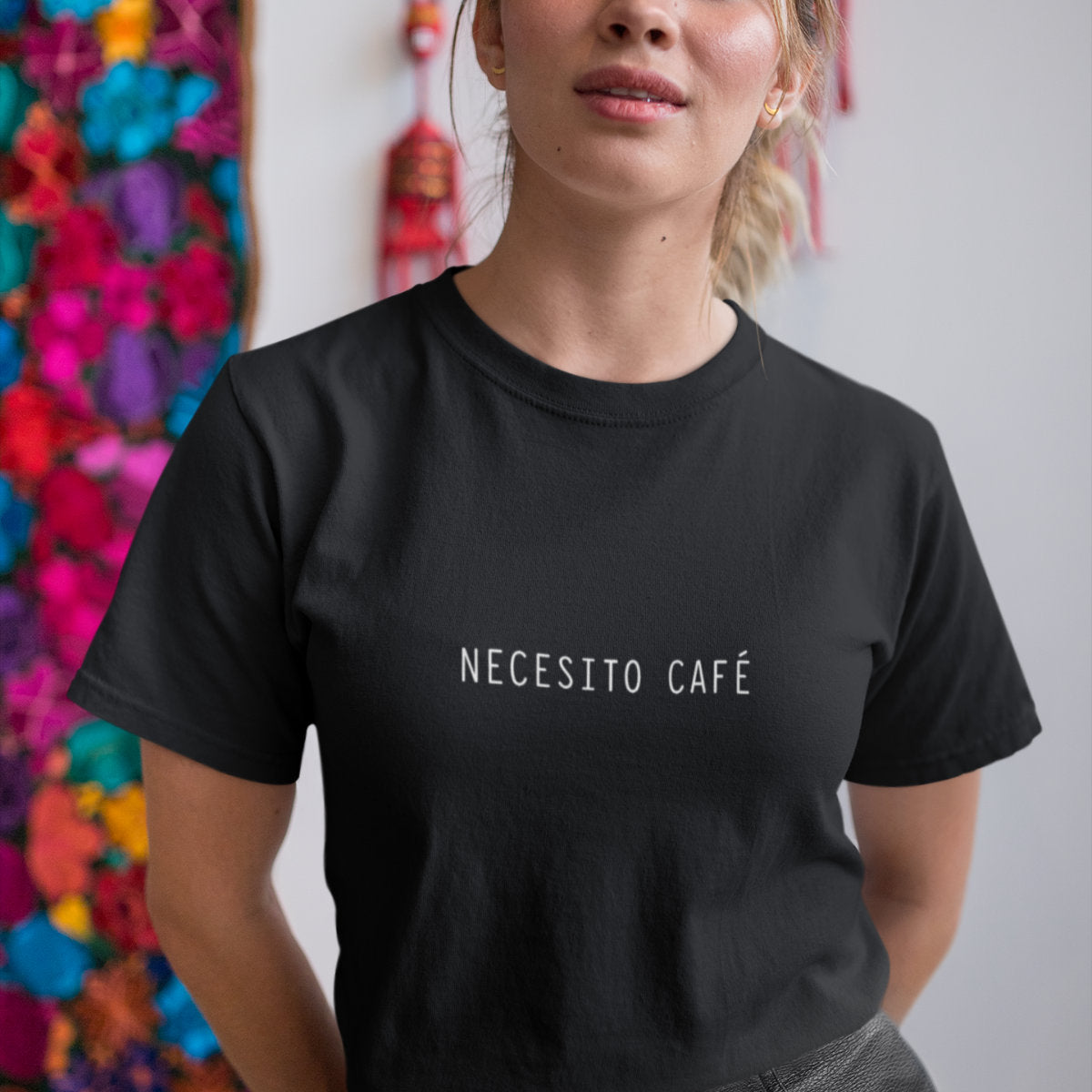 Black T-shirt I need coffee
