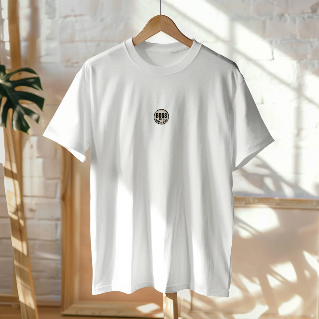 Valged UNISEX T-särgid  "Boss No1 - Mini"