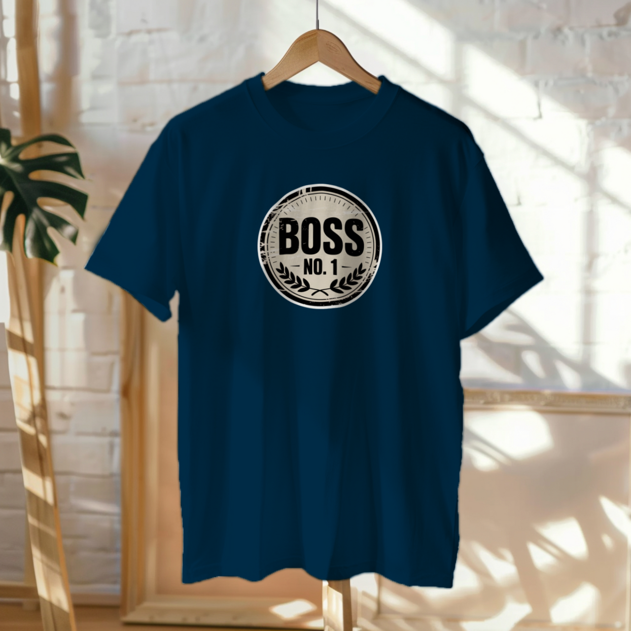 Tumesinised UNISEX T-särgid  "Boss No1"