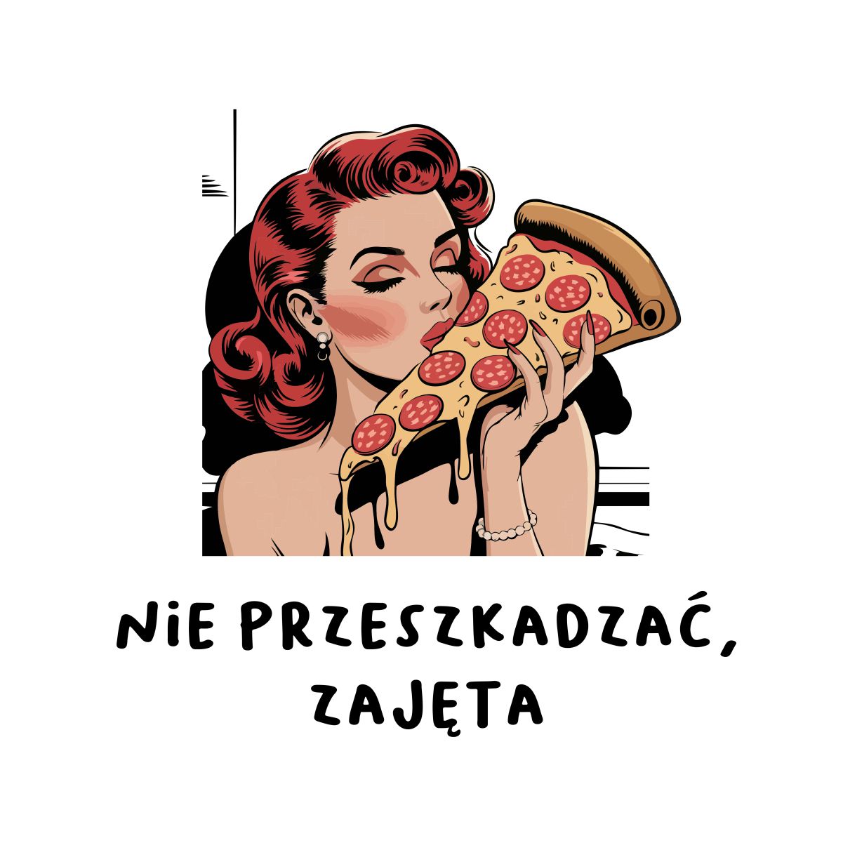 Vit UNISEX T-shirt “Bitte nicht stören, beschäftigt”