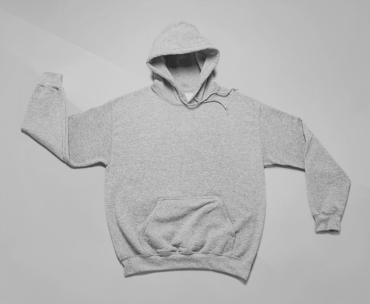 Hall melange UNISEX  kapuutsiga pusaerik ilma trükita.