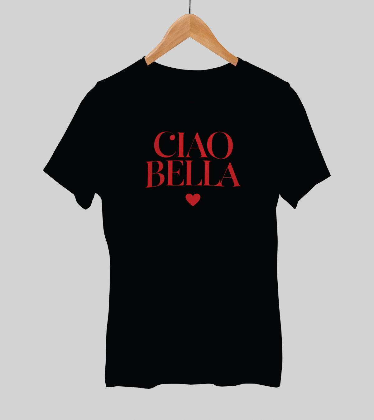 Melni UNISEX krekli "CIAO BELLA"