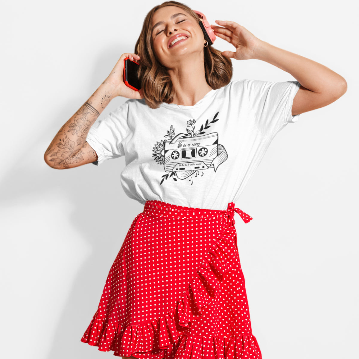 Band für weißes T-Shirt