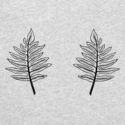 Szaro-melanżowy T-shirt "Dwa liście