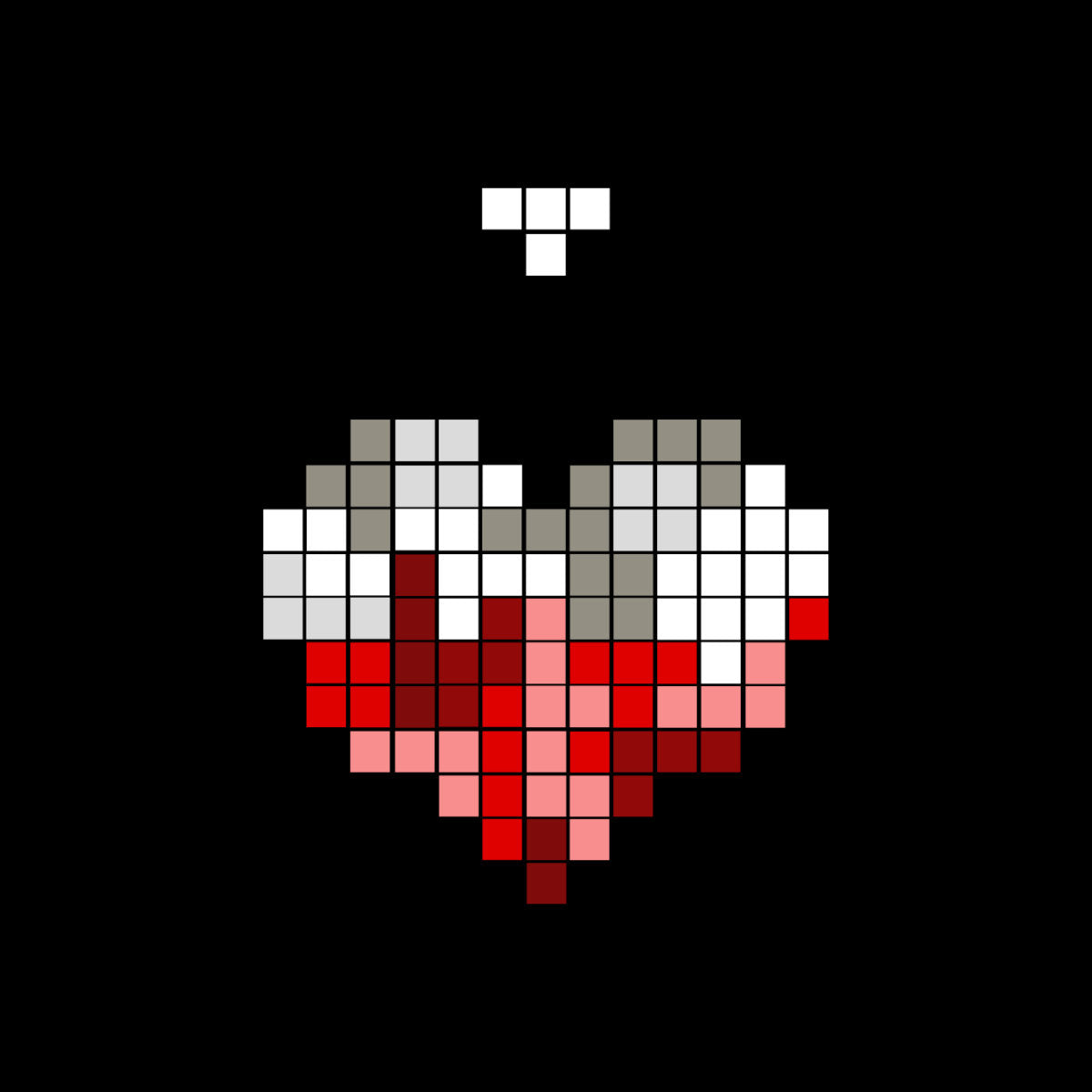 Czarny UNISEX T-shirt Polski tetris